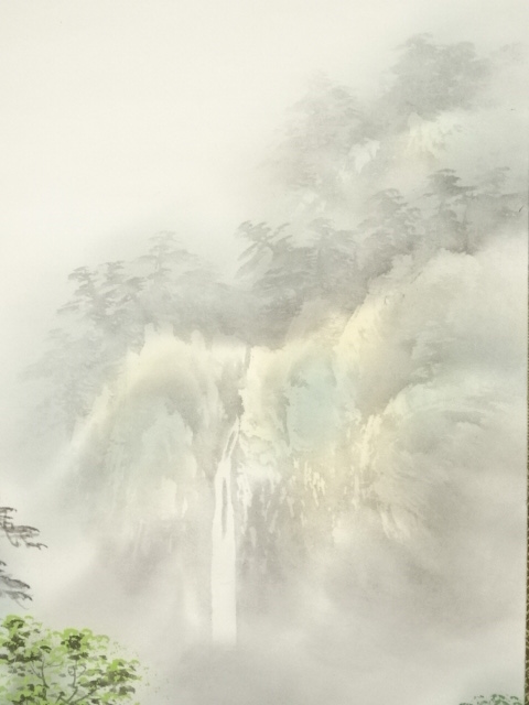 道具 ] - 道具 加藤進筆 彩色山水 肉筆絹本掛軸（共箱） | ネット